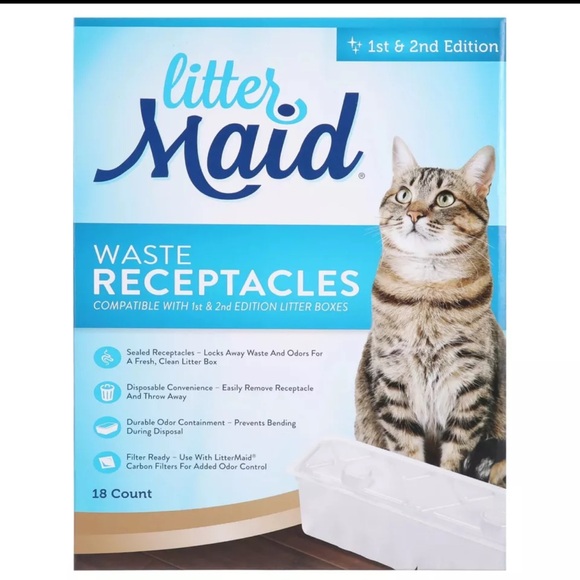 LitterMaid Litter Box Waste Receptacles 18 count/12 Lids, NO BOX